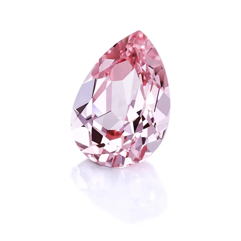Starsgem Pear Shape Sakura Pink Color Lab Grown Sapphire Loose Gemstones