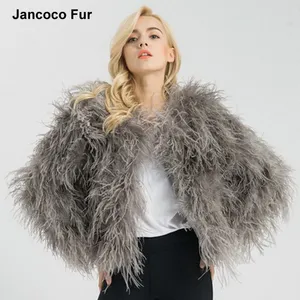 New Arrival Winter Fashion Genuine Fur Jacket Ostrich Feather Fur Coat for Women