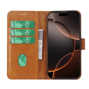 Custodia a Portafoglio in <span class=keywords><strong>Pelle</strong></span> per <span class=keywords><strong>iPhone</strong></span> 15 Pro Max 17 Air 16 Plus Samsung S24 Ultra FE S25 S26 con Porta Carte e Chiusura Magnetica - Product Image 3