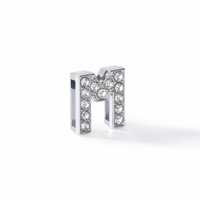 Lettres anglaises en diamant A-Z de 10 mm en alliage de zinc, style rétro, accessoires de collier DIY pour animaux de compagnie, motifs de lettres majuscules