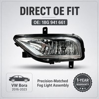 OEM 18G941661 18G941662 Phare antibrouillard avant gauche halogène avec ampoule incluse, lentille transparente pour VW Bora 2015-2018 berline compacte FAW-VW