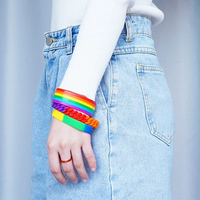 SK Pride Mois Jour Lgbt Pride Drapeaux Charme Bracelet Tissé Montres Drapeaux Avec Montres-Bracelets Gay Pride