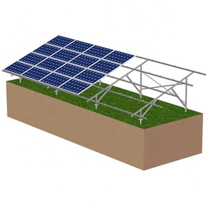Support de montage au sol pour panneau solaire à structure en acier robuste sur mesure Nouveau design de support pour panneau solaire offrant une coupe personnalisée - Product Image 1