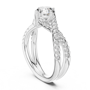 Magnifique bague en argent et diamants pour femme, bijou élégant et étincelant, choix parfait pour les mariages, les fiançailles et les soirées. - Product Image 1