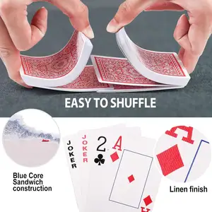 제조업체 맞춤형 디자인 인쇄 블루 코어 카드 데크 게임 카드 놀이 카드