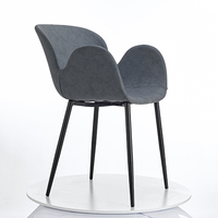 Chine Nouvelle Moderne Pas Cher En Cuir Bras chaise À Manger Meubles Chaise Avec Jambes De Fer