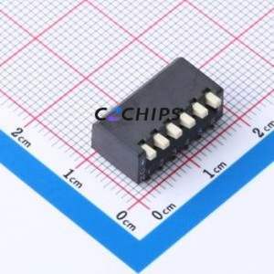 2.54-6P TPCB DIP Switch SMD Switch Piano Key Single Pole Single Throw 6 Gull Wing Type - Product Image 1