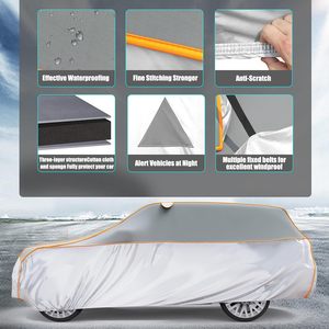 Full Car <b>Cover</b> SUV/Sedan Outdoor Anti-Hail Waterproof 5mm Thick 170T Polyester Hail Car <b>Cover</b> Side <b>Window</b> - Product Image 3