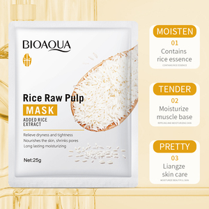 <span class=keywords><strong>BIOAQUA</strong></span>-<span class=keywords><strong>mascarilla</strong></span> Facial hidratante Natural, esencia <span class=keywords><strong>de</strong></span> <span class=keywords><strong>arroz</strong></span>, cuidado Facial, blanqueamiento, rejuvenecimiento, hoja, OEM ODM - Product Image 2