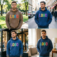 Survêtement en tissu French Terry pour hommes, impression de logo personnalisé, coupe-vent, respirant, sweats à capuche, vente en gros d'usine, personnalisation d'échantillons