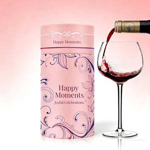 Boîte cylindrique de haute qualité pour le rangement des verres à vin, logo personnalisé, tube d'emballage rond, boîte cadeau de Noël, boîte cadeau de la Saint-Valentin - Product Image 6