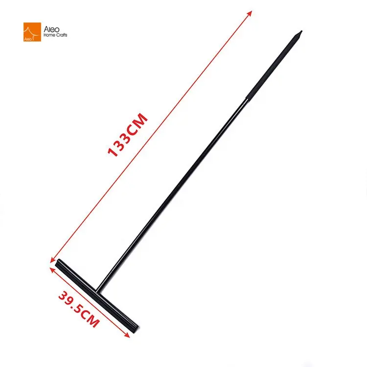 New Black Window Cleaner Household Floor Wiper 52 inch Rubber Stainless Steel Floor Squeegee With Long Handle for home& hotel