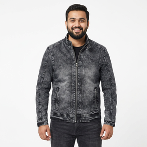 Streetwear <b>Men</b> <b>Denim</b> <b>Jackets</b> Wholesale Durable Custom Made High Quality Fashion - Product Image 1