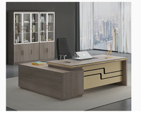 Meubles de bureau modernes chinois, table de bureau en bois en forme de L, table de direction, mobilier de bureau en mélamine, bureau de direction pour le bureau