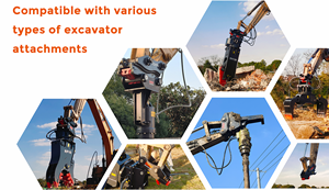 Hydraulischer Schnellwechsler mit 180-Grad-Schwenk- und Drehfunktion für Minibagger - Product Image 5