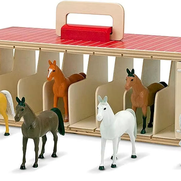 Doug Toy Horse Set -Melissa&-Doug Collectible Horse Family Play