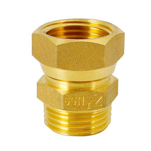 Conector de Válvula Angular Giratorio de 360 Grados con Rosca Interna de 4 Puntos, Accesorio de Cobre Reforzado para Montaje en Pared - Product Image 1