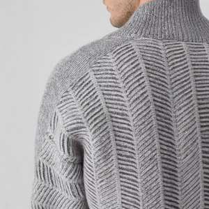 Automne et hiver hommes Cardigan pull manteau personnalisé laine décontracté mode hommes tricoté Cardigan pull manteau - Product Image 6