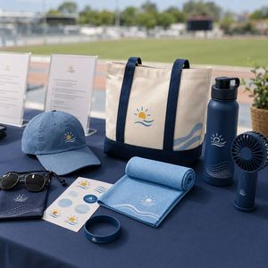 Bulk Custom Summer Outdoor Kit Oem Odm Sports Event Swag Pack With Cap <b>Cooling</b> <b>Towel</b> Bottle Fan Wristband Tote - Product Image 3
