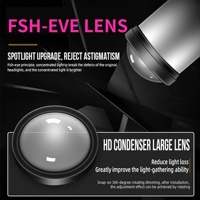 Projecteur à lentille miniature Chenlang 100W 5000LM Y7D H4 avec ventilateur, design optique unique, phare LED super lumineux, ampoule de phare LED H4