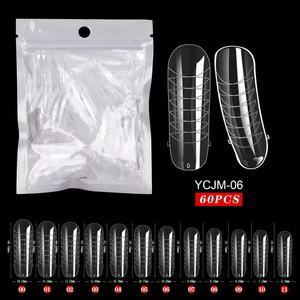 60pcs 28 Style Butterfly Square Paperless <b>Nail</b> Mold Clear Fast <b>Extension</b> Gel Tips for Crystal UV <b>Nails</b> - Product Image 1