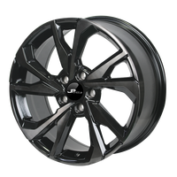 Rines de Aleación de Aluminio 18x8.0 para Honda Civic, 5X114.3 PCD ET 50 CB 64.1, Acabado Negro Mecanizado, para Autos de Pasajeros -09012