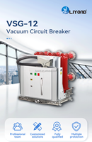 Interruptor de circuito al vacío tipo carrito VSG-12 - VCB de 210 mm de distancia entre fases con polos integrados para paneles de distribución de 12 kV
