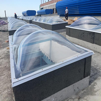 Venta directa de fábrica techo UV ventanas arqueadas de plástico PC Domo claraboyas para grandes almacenes