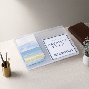 Boîte de rangement transparente en plastique pour dossiers, organiseur de documents et de photos pour le bureau à domicile - Product Image 2