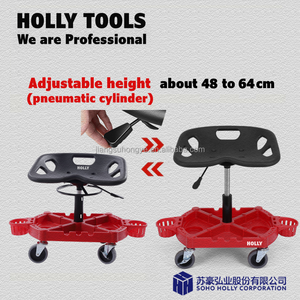 Mécanique Hauteur Réglable Siège Détaillant Chaise Roulette Polonais <span class=keywords><strong>Garage</strong></span> Tabouret Rolling Shop Siège Banc Outil Organisateur Plateau De Rangement - Product Image 2