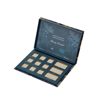12-Fächer-Palette mit Prägelogo, matter Laminierung und farbenfrohem Lidschatten