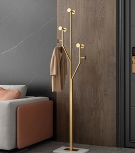 <span class=keywords><strong>Porte</strong></span>-<span class=keywords><strong>manteau</strong></span> sur pied en fer, style luxe léger italien, pour chambre et entrée, design simple et vertical - Product Image 3