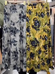 Summer New High Waist Women's Printed Floral Medium <strong>Length</strong> <strong>Full</strong> Flare Beach Wear Exclusive Print Breathable <strong>Skirt</strong> - Product Image 2