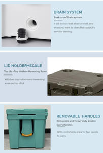 <span class=keywords><strong>Roto</strong></span> kalıplı soğutucu 65QT buz göğüs yalıtımlı soğutma deniz soğutucu kutu kamp avcılık balıkçılık yürüyüş için tekerlekler için seçim - Product Image 4