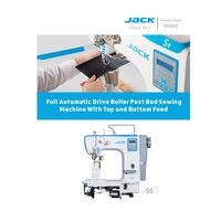 Máquina de coser industrial de alta velocidad Jack con cama cilíndrica para materiales gruesos, bolsos de cuero y prendas de vestir, modelos S5-91, S5-92, S5-A-91