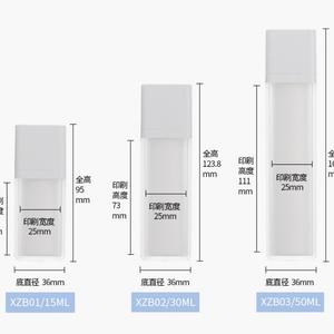 Botella Cuadrada Airless de 15ml 30ml 50ml con Tapa Giratoria, Material AB/ABS, Acabado Mate, Logotipo Personalizado para Envase de Suero para el Cuidado de la Piel y Crema Facial - Product Image 5