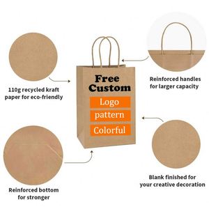 Bolsas de Compra Plegables Biodegradables de Todo Tipo, Bolsa de Compra Reutilizable Cuadrada con Asas de Papel Kraft - Product Image 4