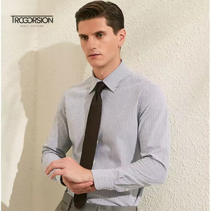 Elegante <span class=keywords><strong>Camisa</strong></span> <span class=keywords><strong>Columbia</strong></span> Vintage <span class=keywords><strong>para</strong></span> <span class=keywords><strong>Hombre</strong></span>, con Botones, Manga Larga, Transpirable, a Rayas Azules, Estilo Casual de Negocios - Product Image 2