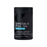 Gélules d'huile de poisson Oméga 3 1250mg, Morue d'Alaska, Triple Concentration, EPA DHA Pur, Supplément OEM ODM, 180 Gélules