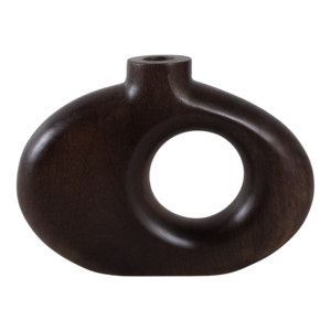 Vaso in Legno di Mango Intagliato, Vaso Decorativo Moderno per Soggiorno, Camera da Letto, Ufficio, Decorazioni per la Casa - Product Image 4