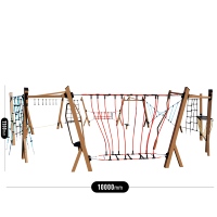 Équipement de parcours d'obstacles d'entraînement pour enfants et adultes en acier galvanisé, certifié CE, personnalisé pour l'extérieur et usage commercial, pour parcs de fitness