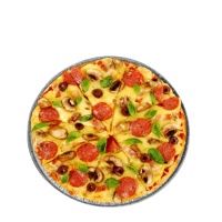 12 "moules à pizza ronds jetables en aluminium plateau de cuisson à pizza durable pour gâteau à biscuits