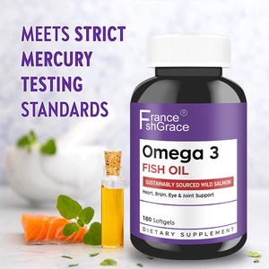 Customized Ingredients Fish Oil Supplement Heart Joint Skin Support for Women and Men 180 Softgels Fish Oil Softgels - Product Image 2