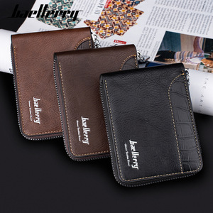 กระเป๋าสตางค์แบบสั้นสำหรับผู้ชายแบรนด์ Baellerry หนังสีดำ ซิปอเนกประสงค์ ใช้ได้ทุกวัน - Product Image 4