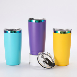 20oz Insulated Tumblers for Adults Hot <b>Cold</b> Beverages Stainless Steel Inner <b>Cup</b> Plastic Outer Safety BPA Free - Product Image 3
