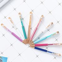 Stylo bille en métal de luxe avec clip fleur, logo personnalisé, idéal pour Noël, mariage, anniversaire