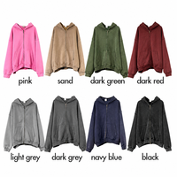 Hoodie Oversize Setengah Resleting dengan Kantong Kanguru untuk Pria Wanita Unisex Musim Dingin Katun Poliester Streetwear