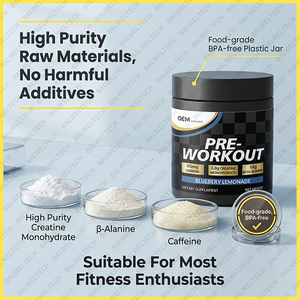 Suplemento Energético Pre-Entrenamiento al por Mayor con Creatina, Beta-Alanina, Cafeína, Apto para Dieta Keto, Nutrición Deportiva - Product Image 3