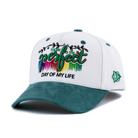 Gorra de Béisbol de 5 Paneles con Logotipo Bordado en 3D Personalizado, Estilo Estructurado, de Algodón de Dos Tonos y Visera de Gamuza, Venta al Por Mayor de Fábrica