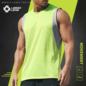 Bán Buôn Tùy Chỉnh Thoáng Khí Chắp Vá Của Nam Giới Không Tay Nhanh Chóng Khô Lưới Tank Top Phòng Tập Thể Dục Tập Thể Dục Thể Thao Vest Cho Mùa Hè Đào Tạo - Product Image 1